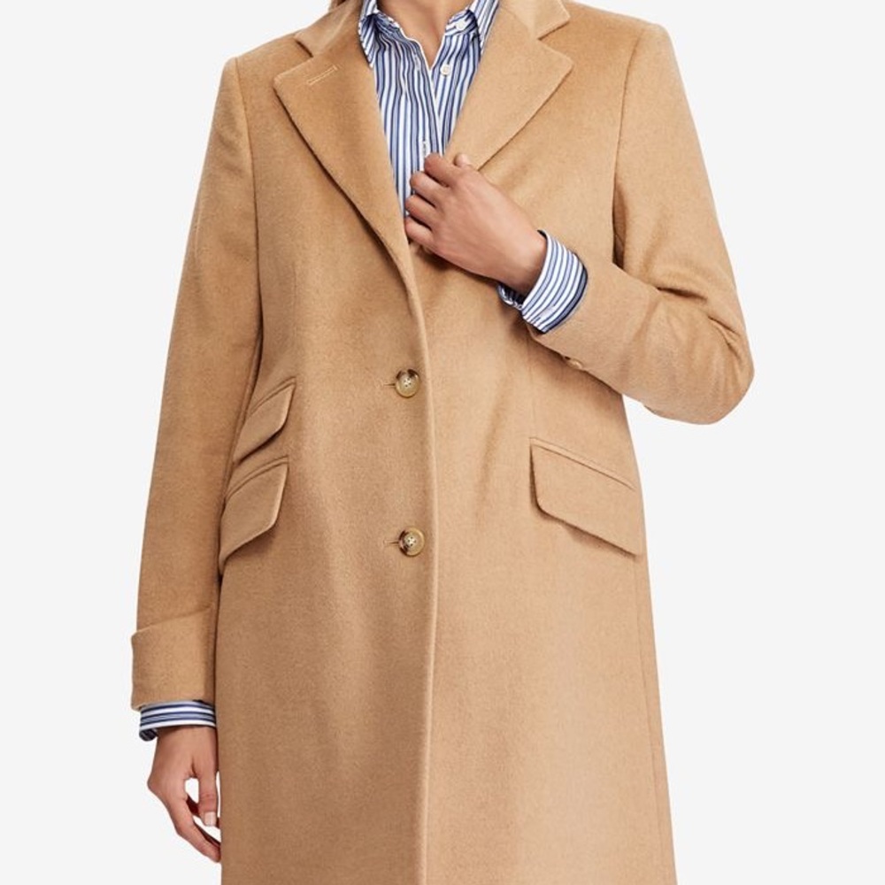 Lauren Ralph Lauren Reefer Coat in Camel